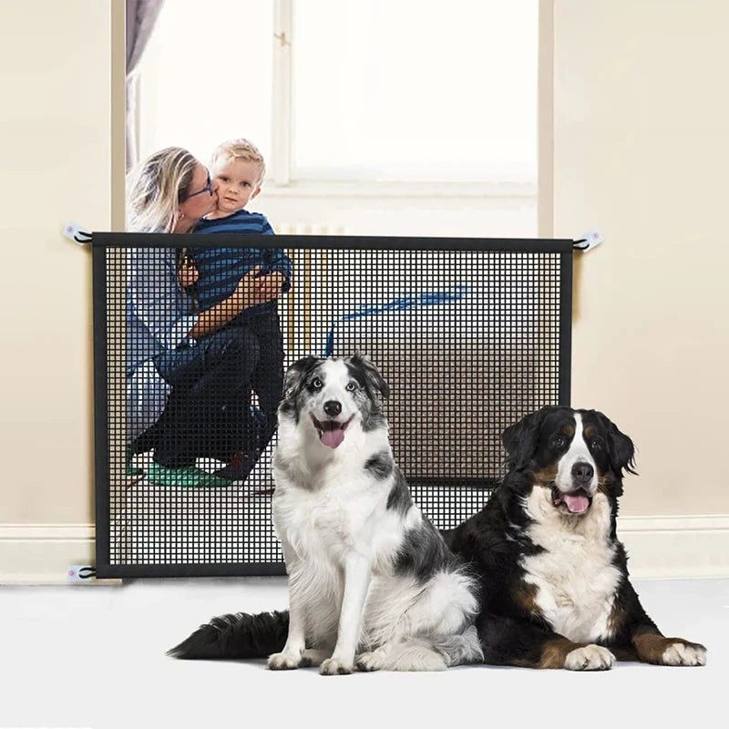 Foldable Pet Safety Gate – Dog & Cat Barrier
