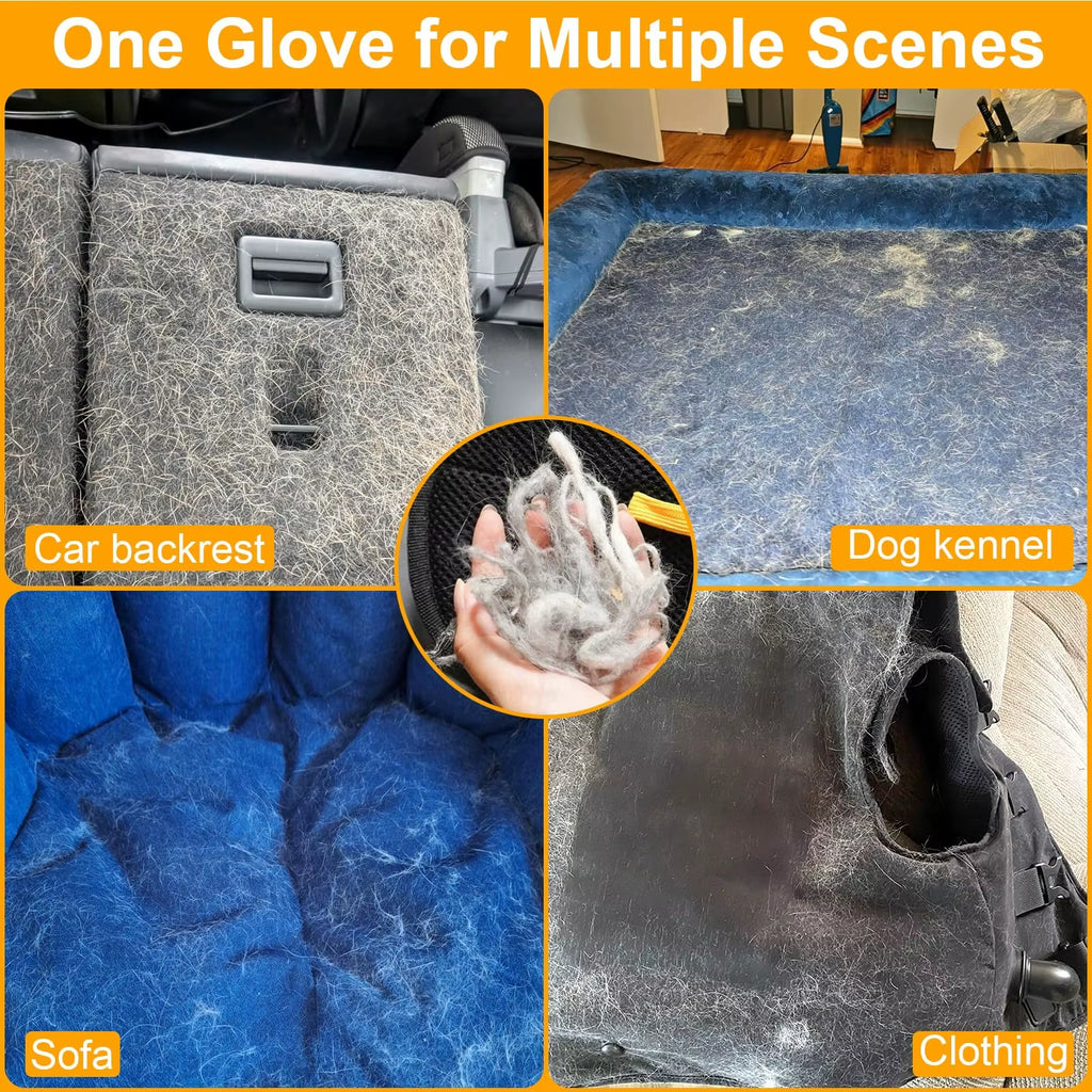 Double-Sided Pet Grooming Gloves – Cats & Dogs