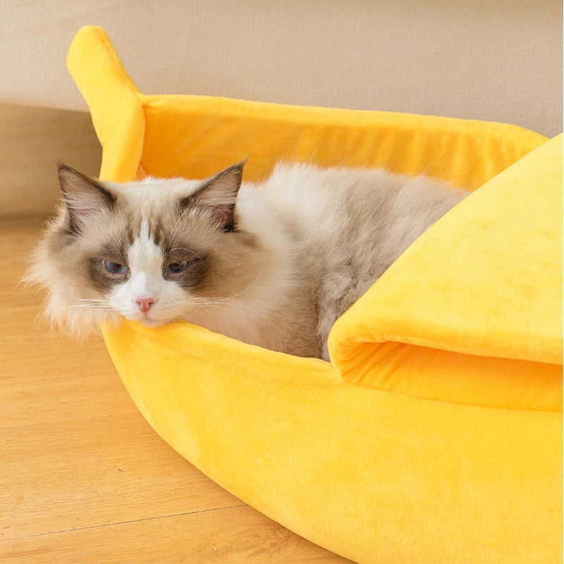 Banana Cat Bed – Cozy & Cute Pet House