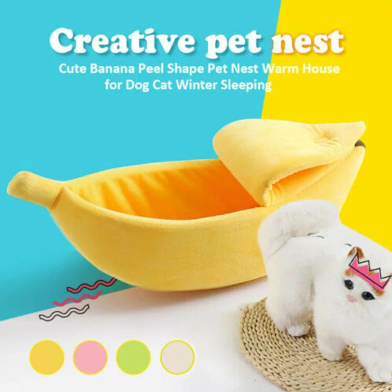 Banana Cat Bed – Cozy & Cute Pet House