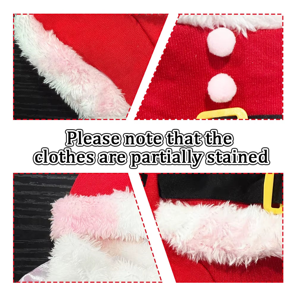 Funny Santa Cat Costume – Holiday Outfit for Pets