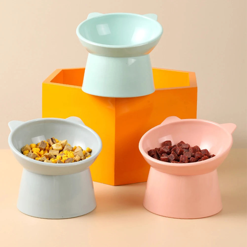 Ergonomic Elevated Cat Bowl – Anti-Vomiting, Non-Slip Food Dish for Cats & Small Dogs