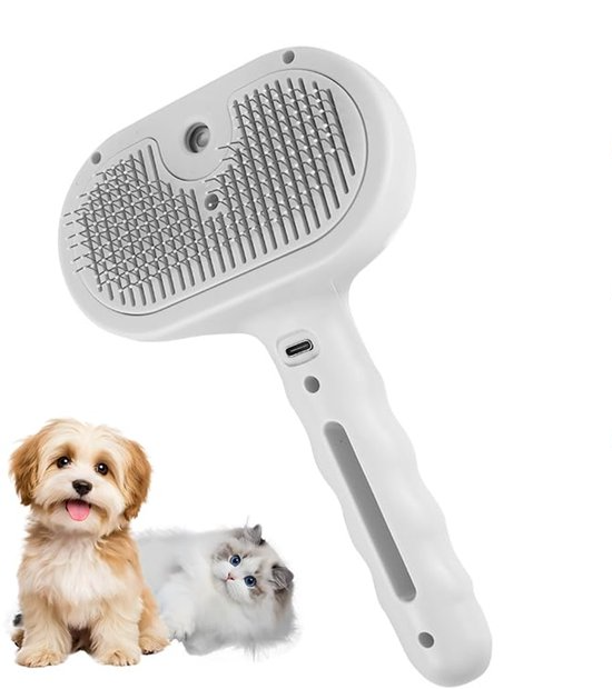 3-in-1 Cat & Dog Steam Brush – Hair Removal & Massage