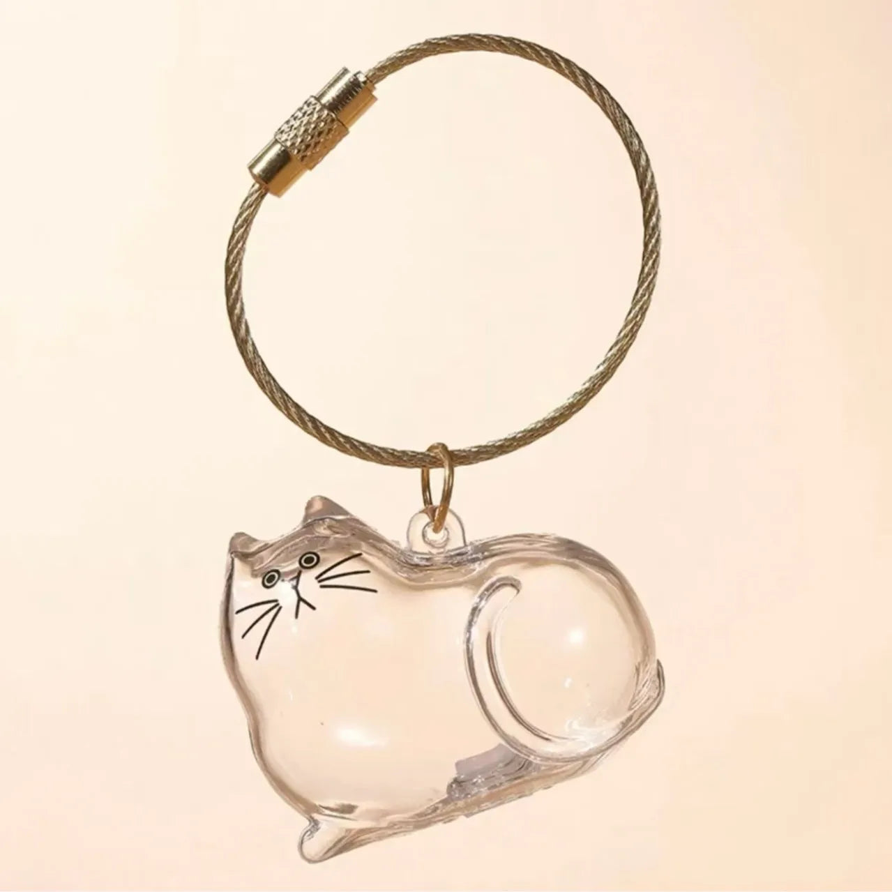 Cat Fur Memorial Keychain – Keepsake Pendant
