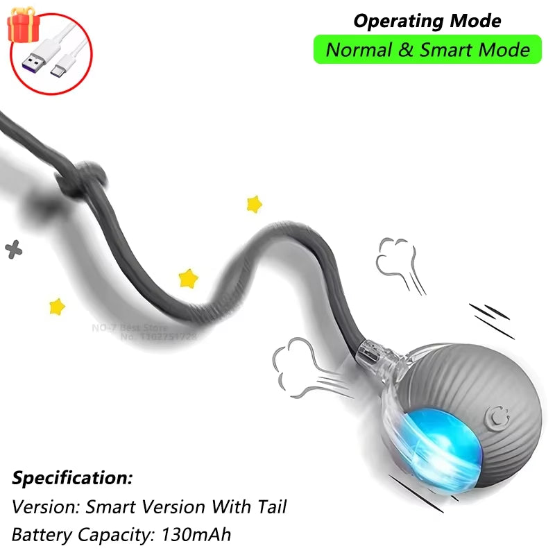Smart Interactive Cat Ball Toy – Rechargeable