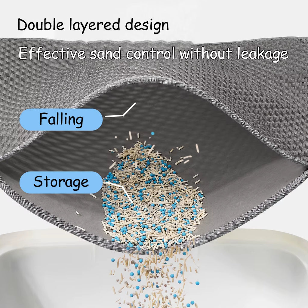 Waterproof Cat Litter Mat – 60x90cm, Double Layer
