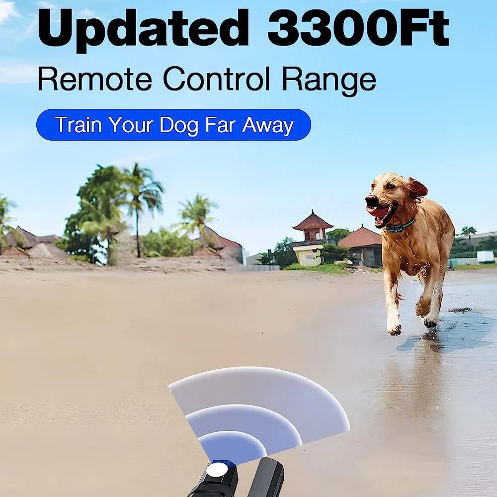 No-Shock Dog Training Collar – 3300Ft Remote