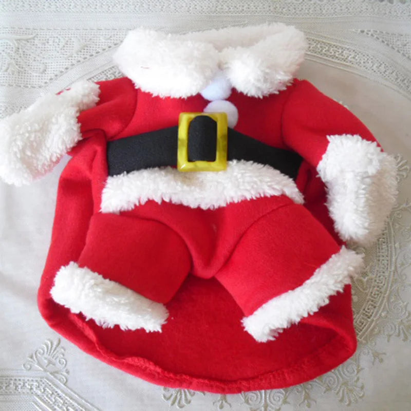 Funny Santa Cat Costume – Holiday Outfit for Pets