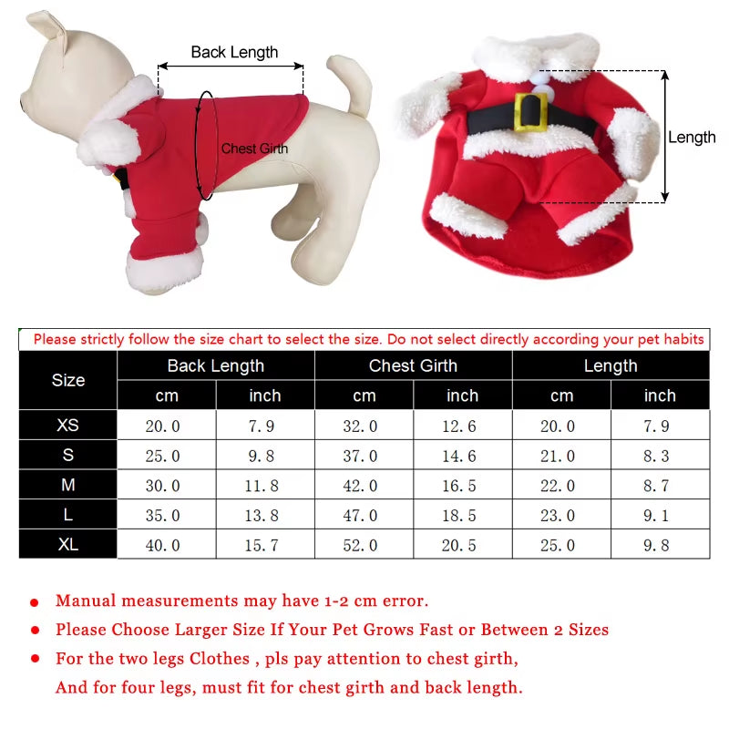 Funny Santa Cat Costume – Holiday Outfit for Pets