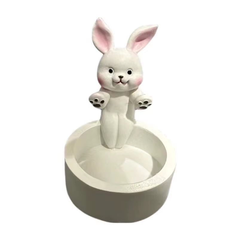 Cartoon Cat Tea Light Candle Holder - Decorative Ornaments for Office and Home Desktop