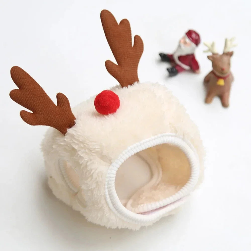 Christmas Pet Costume Set – Santa & Elk Outfit
