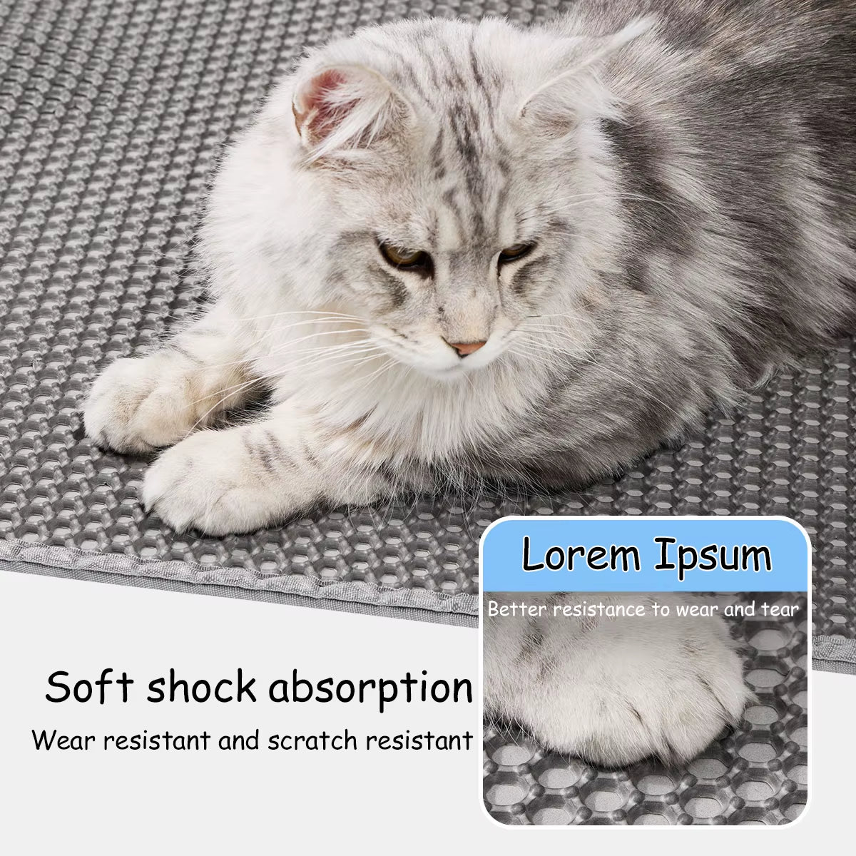 Waterproof Cat Litter Mat – 60x90cm, Double Layer