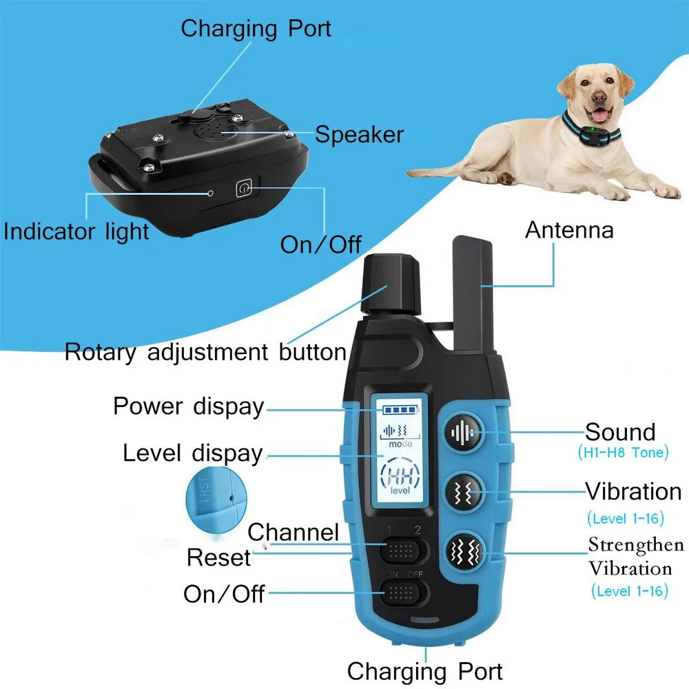 No-Shock Dog Training Collar – 3300Ft Remote