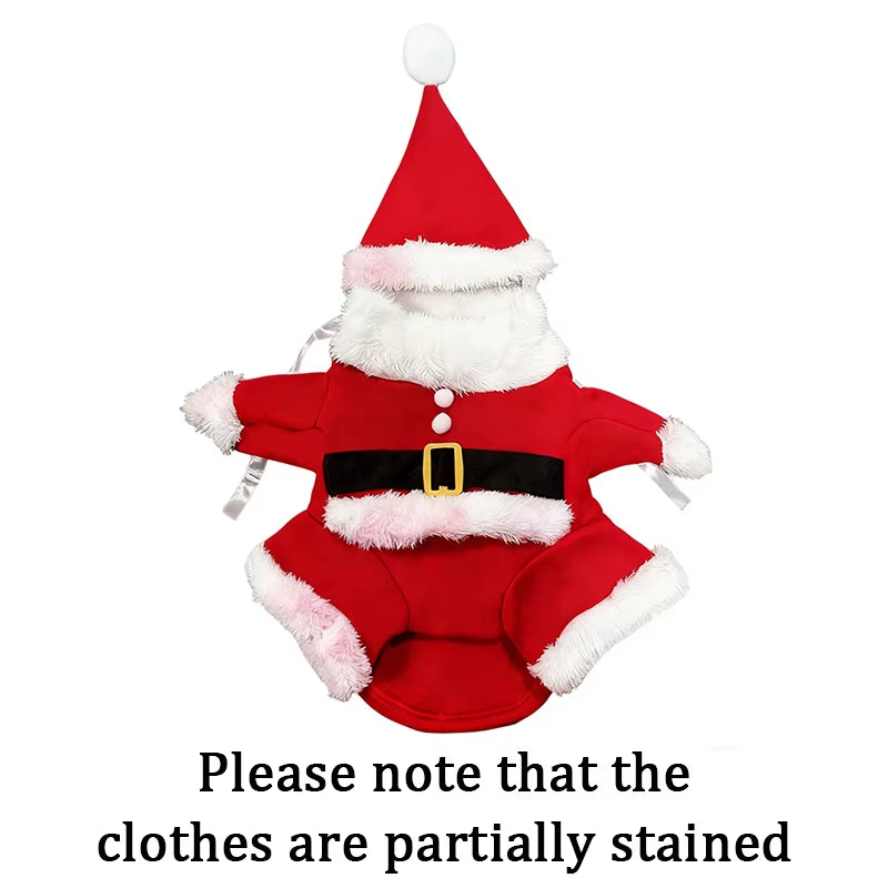 Funny Santa Cat Costume – Holiday Outfit for Pets