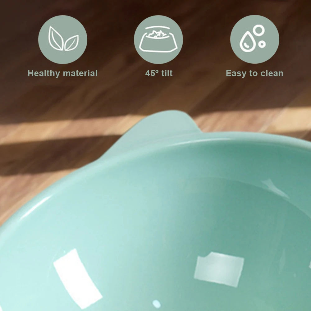 Ergonomic Elevated Cat Bowl – Anti-Vomiting, Non-Slip Food Dish for Cats & Small Dogs