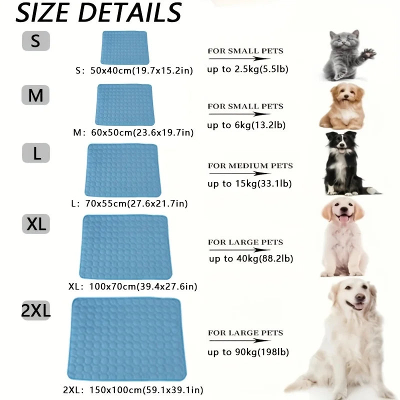 Dog & Cat Cooling Mat – Summer Ice Pad Bed