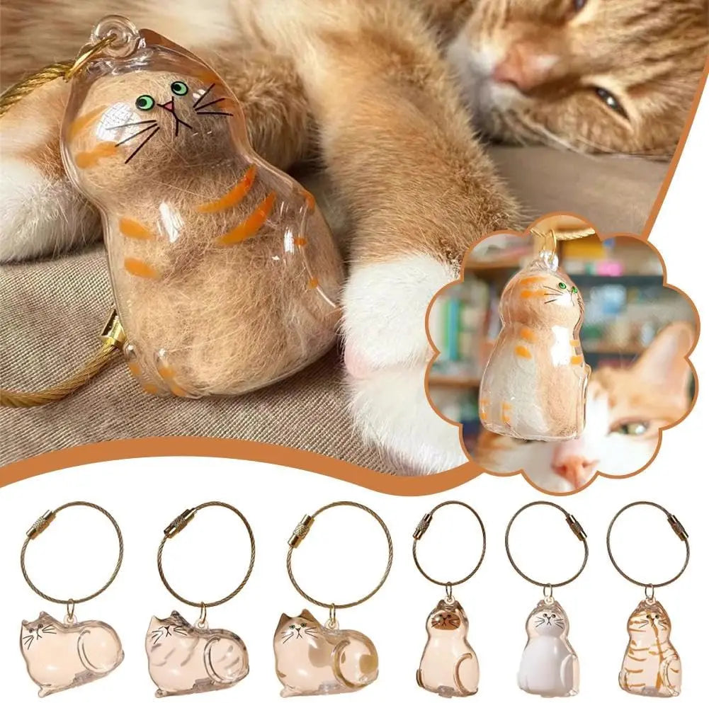 Cat Fur Memorial Keychain – Keepsake Pendant